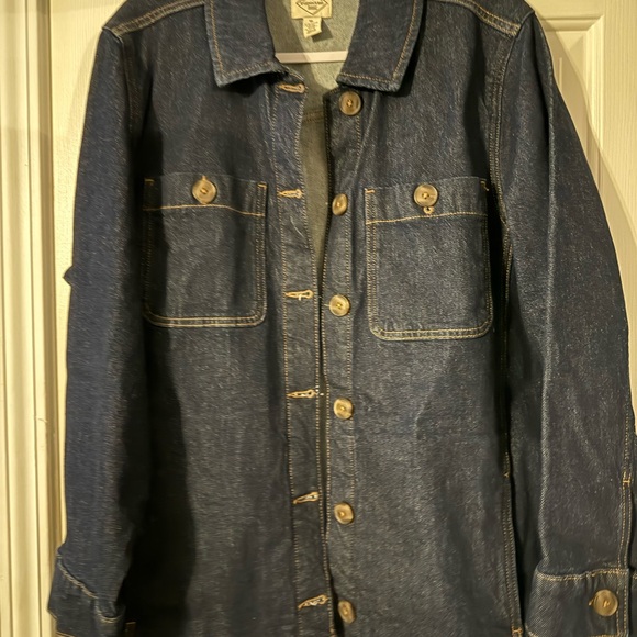 St. John's Bay Jackets & Blazers - Heavy Denim Button-Up Jacket